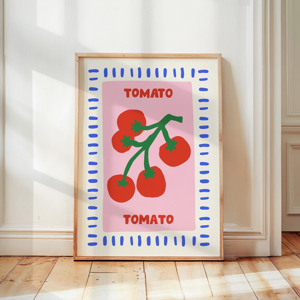Tomato Print Retro Kitchen Art Print, Mediterranean Italian