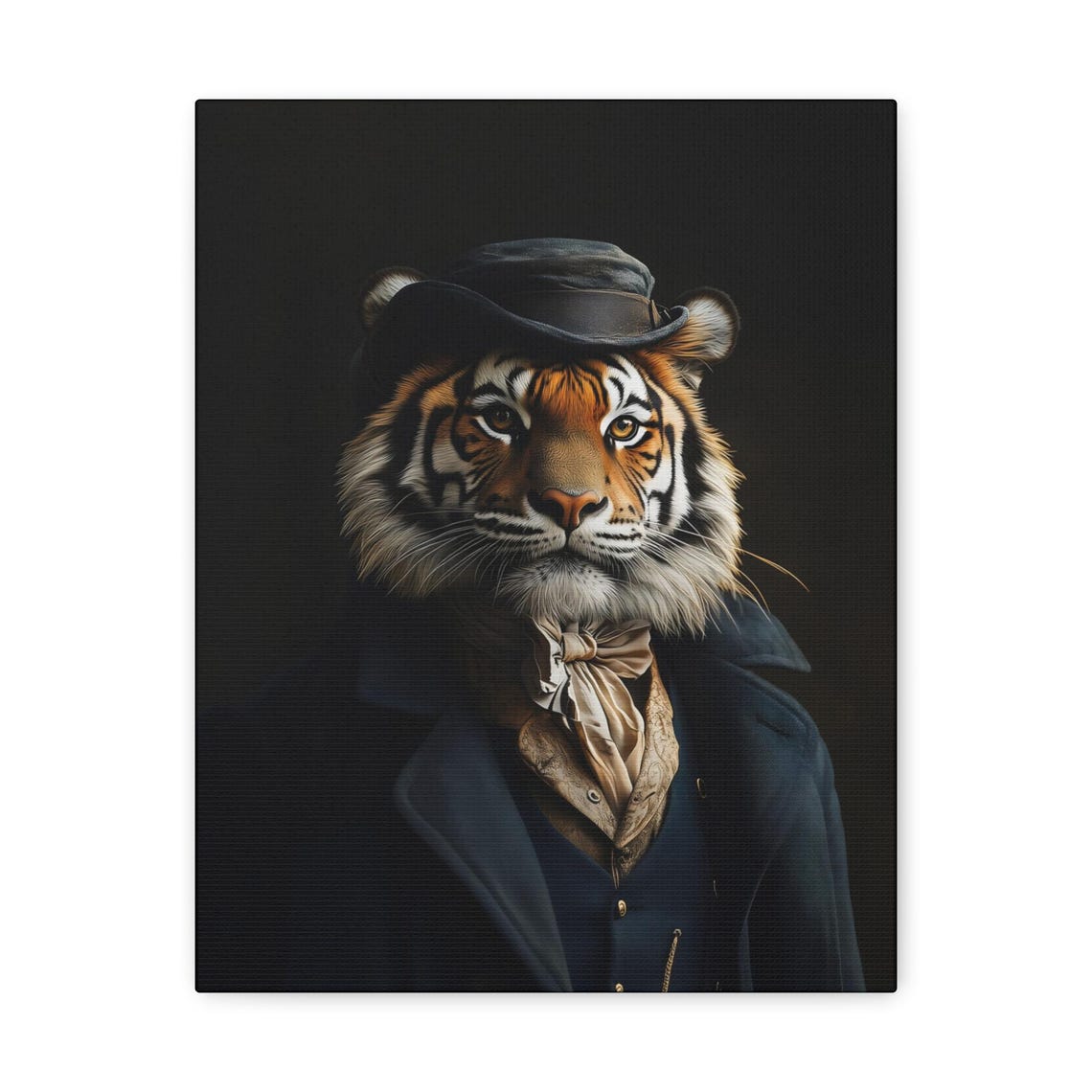 Dapper Tiger In Victorian Top Hat And Tailcoat Animal Wall Art - Image 3