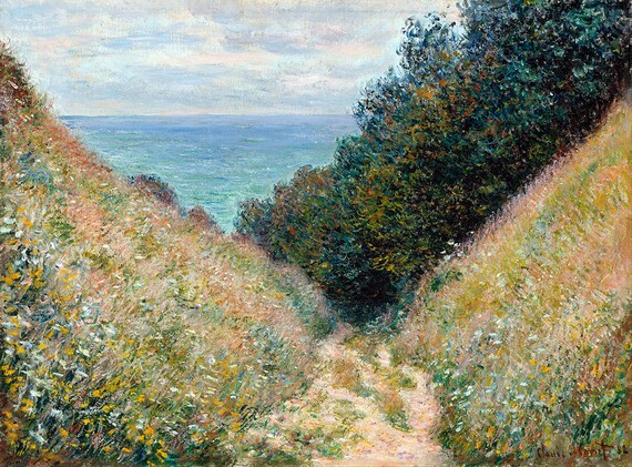 Claude Monet Road At La Cave Pourville Fine Art Glice 1882 Sku 0156