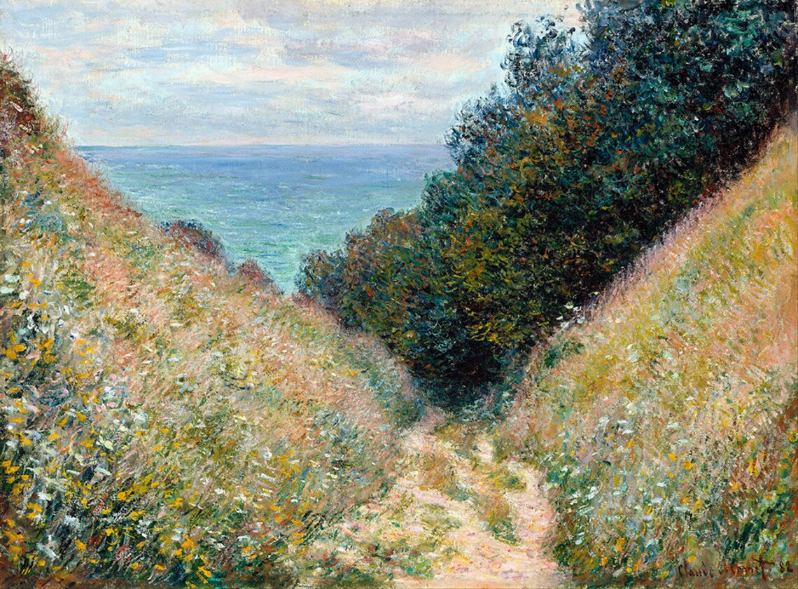 Claude Monet Road At La Cave Pourville Fine Art Glice 1882 Sku 0156