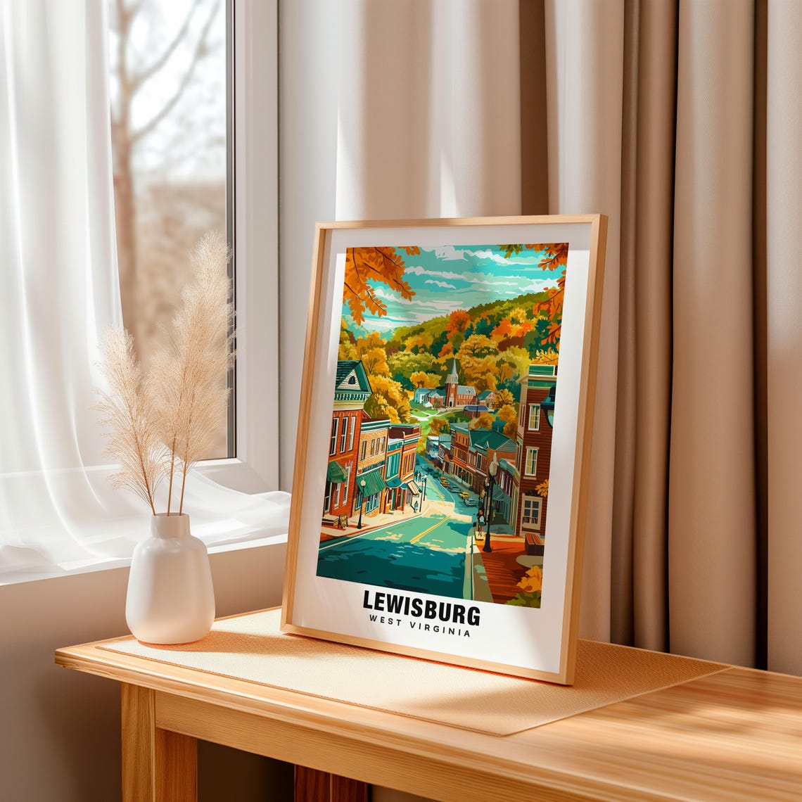 Lewisburg Print West Virginia Poster Lewisburg Views Lewisburg Art West Virginia Charm Lewisburg Beauty Historic Town Scenic Landscape - Image 3