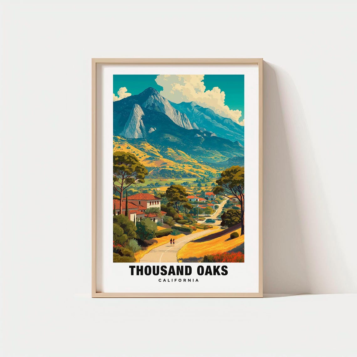 Thousand Oaks California Mountain Town Golden Hills View Poster