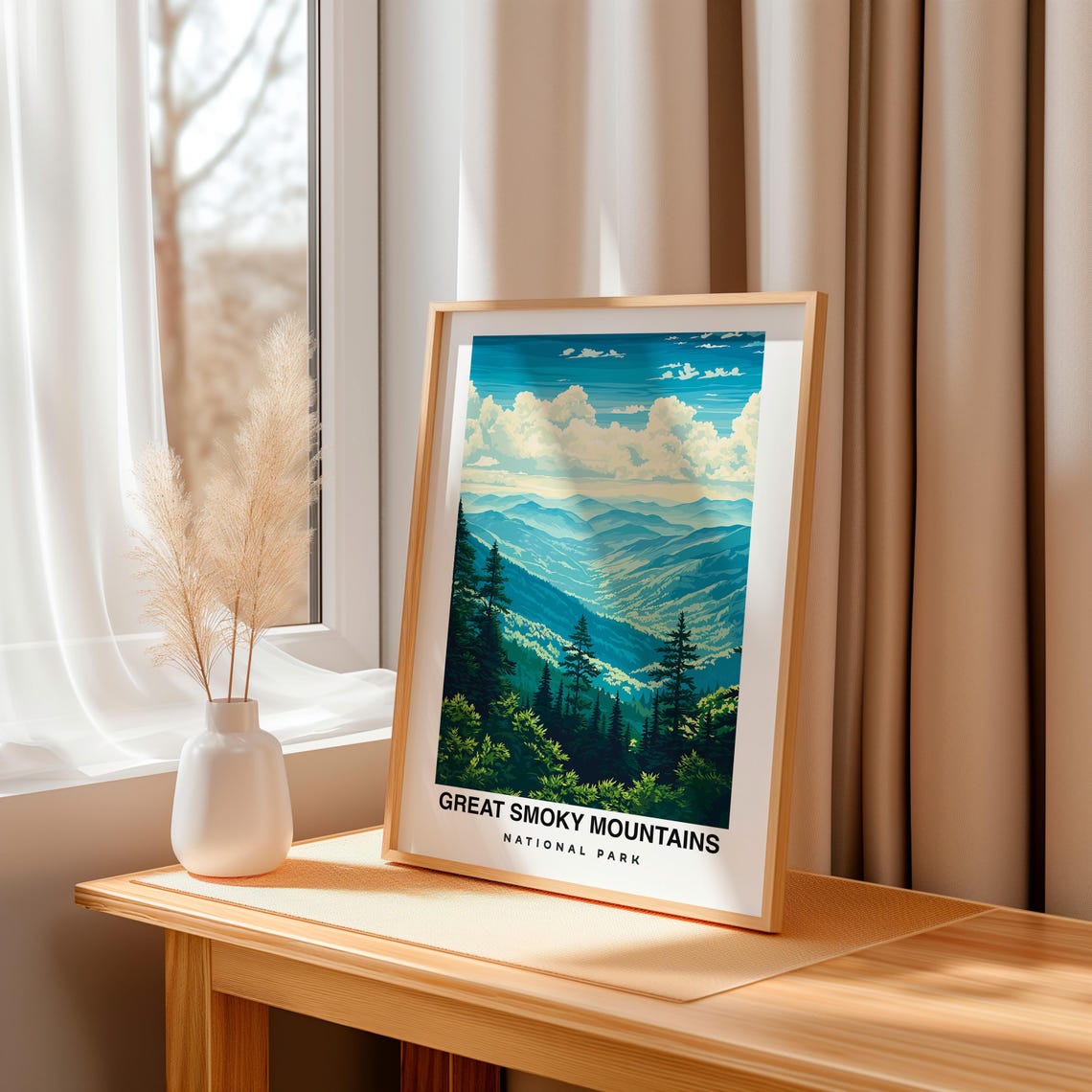 Great Smoky Mountains National Park Tennessee Travel Print Wall Art Tennessee Print Tennessee Travel Art Mountains Art - Image 3