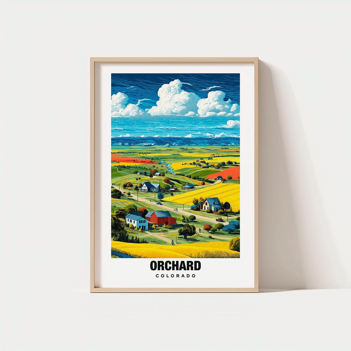 Orchard Colorado Golden Farmland Valley Barns Plains View Poster