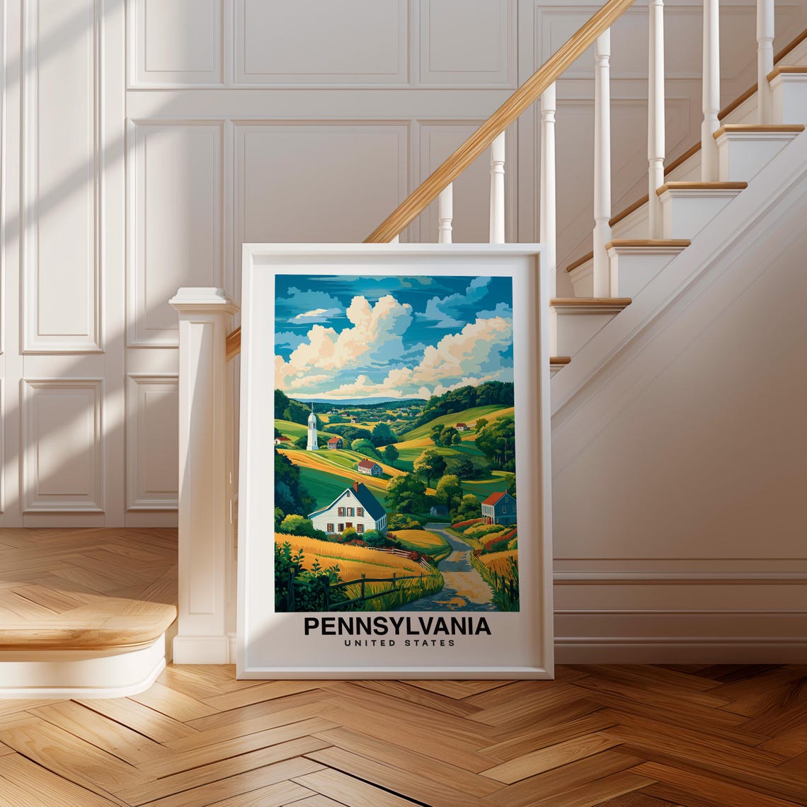 Pennsylvania Travel Print Pennsylvania Usa Travel Gift City Poster Birthday Present Pennsylvania Culture