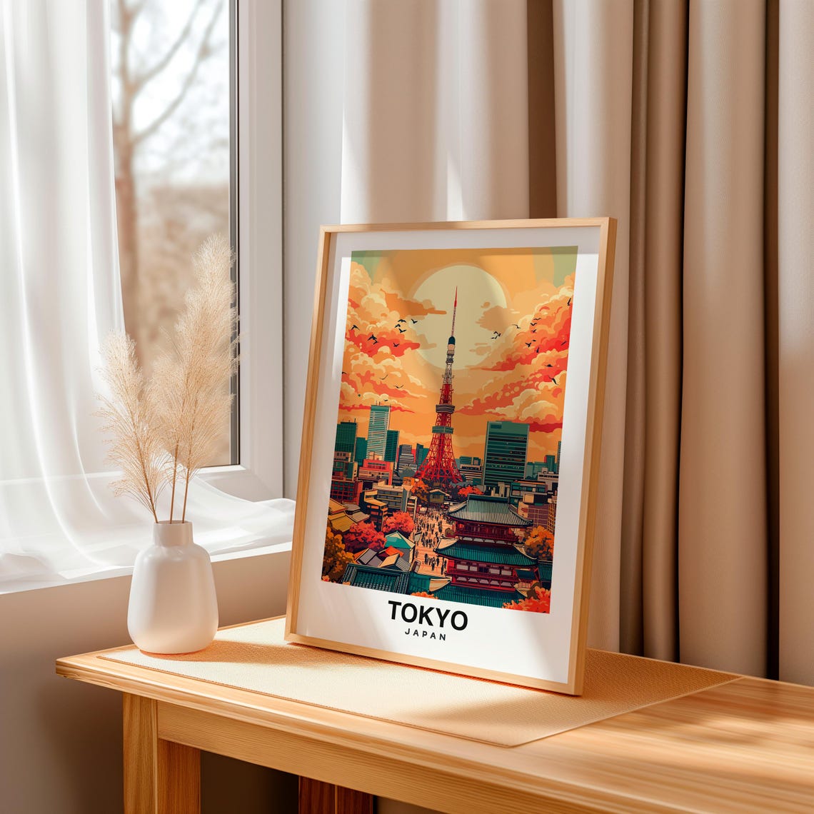 Tokyo Print Japan Poster Tokyo Views Tokyo Art Japan Charm Tokyo Beauty Urban Heritage Scenic Landscape Japanese Culture Japan Art - Image 3