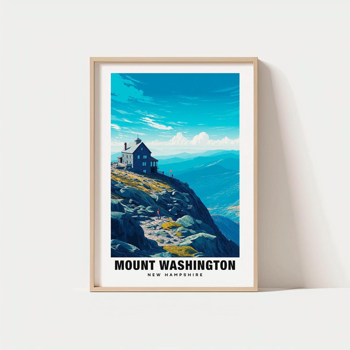 Mount Washington New Hampshire Grand Summit Stone Hut Poster