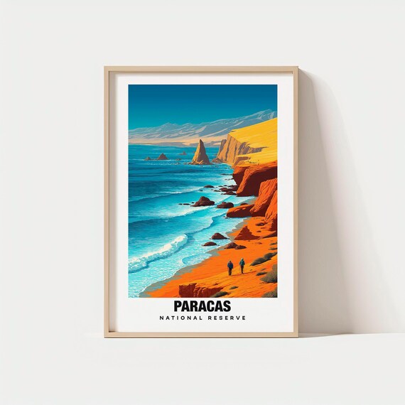 Paracas National Reserve Travel Print Wall Art Peru City Gift