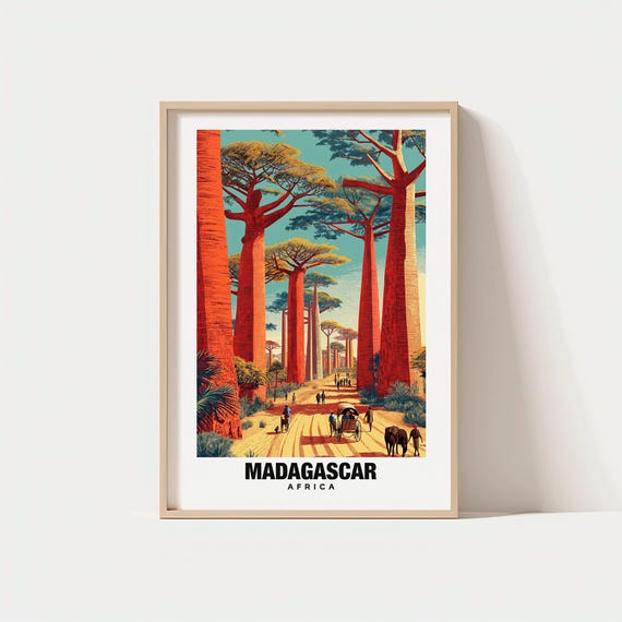 Madagascar Africa Travel Print Wall Art City Gift Culture Poster