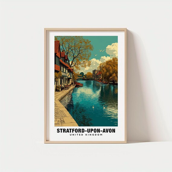 Stratford Upon Avon Shakespeare Birthplace Town England Poster