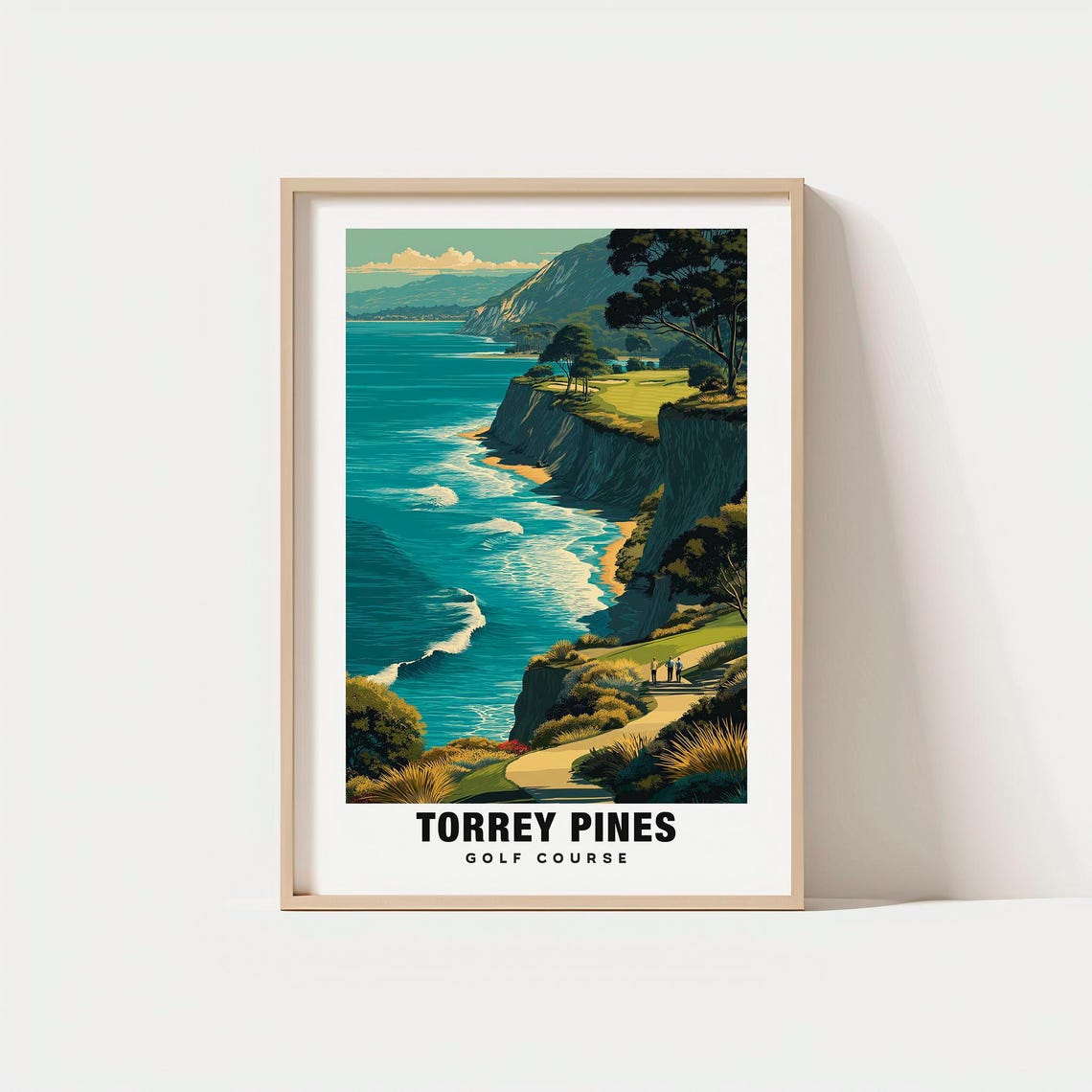 Torrey Pines Golf Course California Cliffside Ocean View Travel Poster
