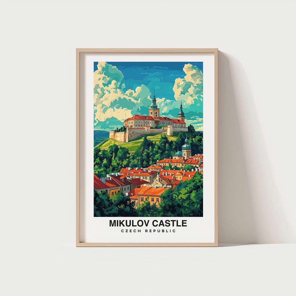 Mikulov Castle Travel Print Wall Art Mikulov Czech Republic City Print Mikulov Castle Travel Gift Mikulov Castle Poster Travel Gift