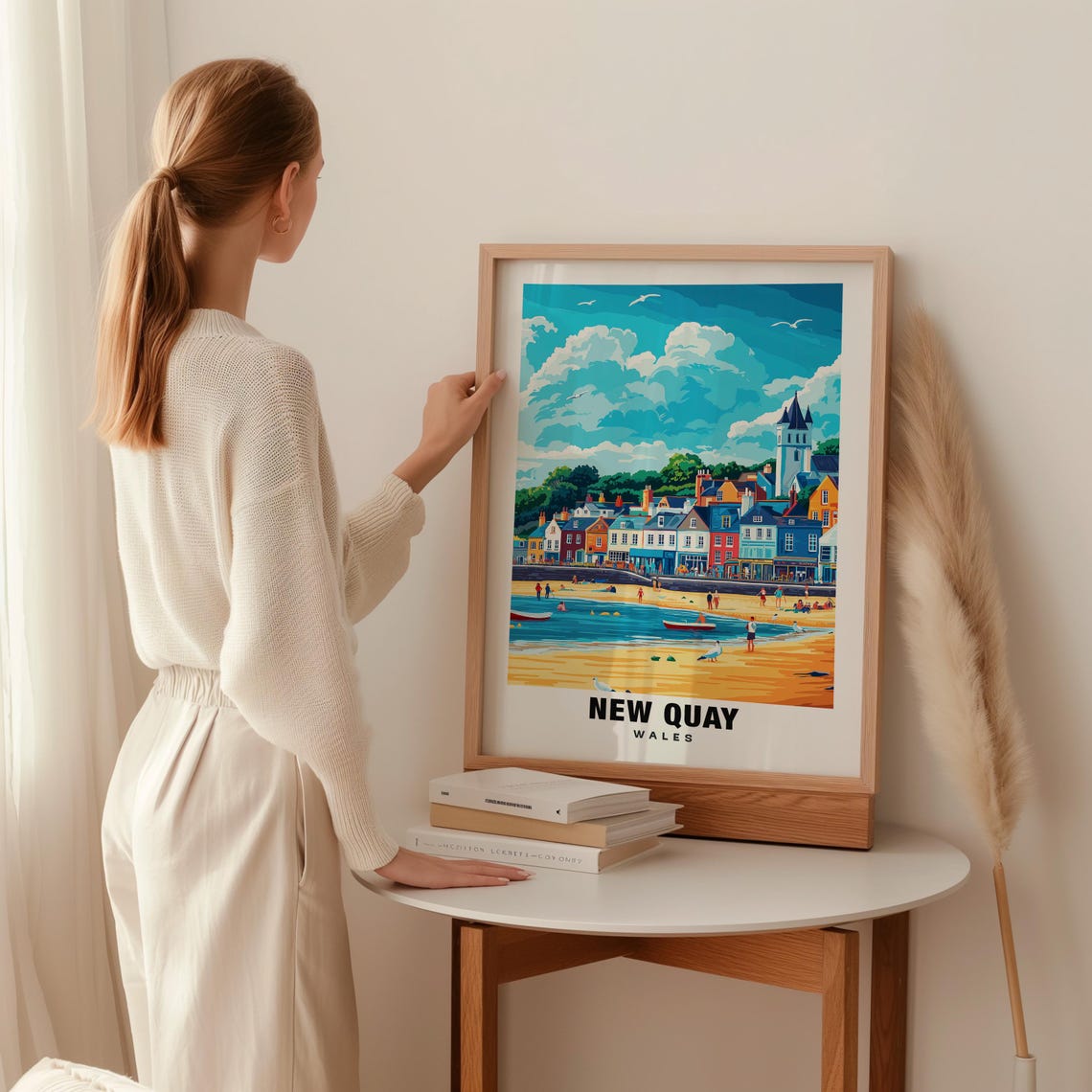 New Quay Print Wales Poster New Quay Views New Quay Beach New Quay Town Wales Charm New Quay Beauty New Quay Heritage New Quay Art - Image 2