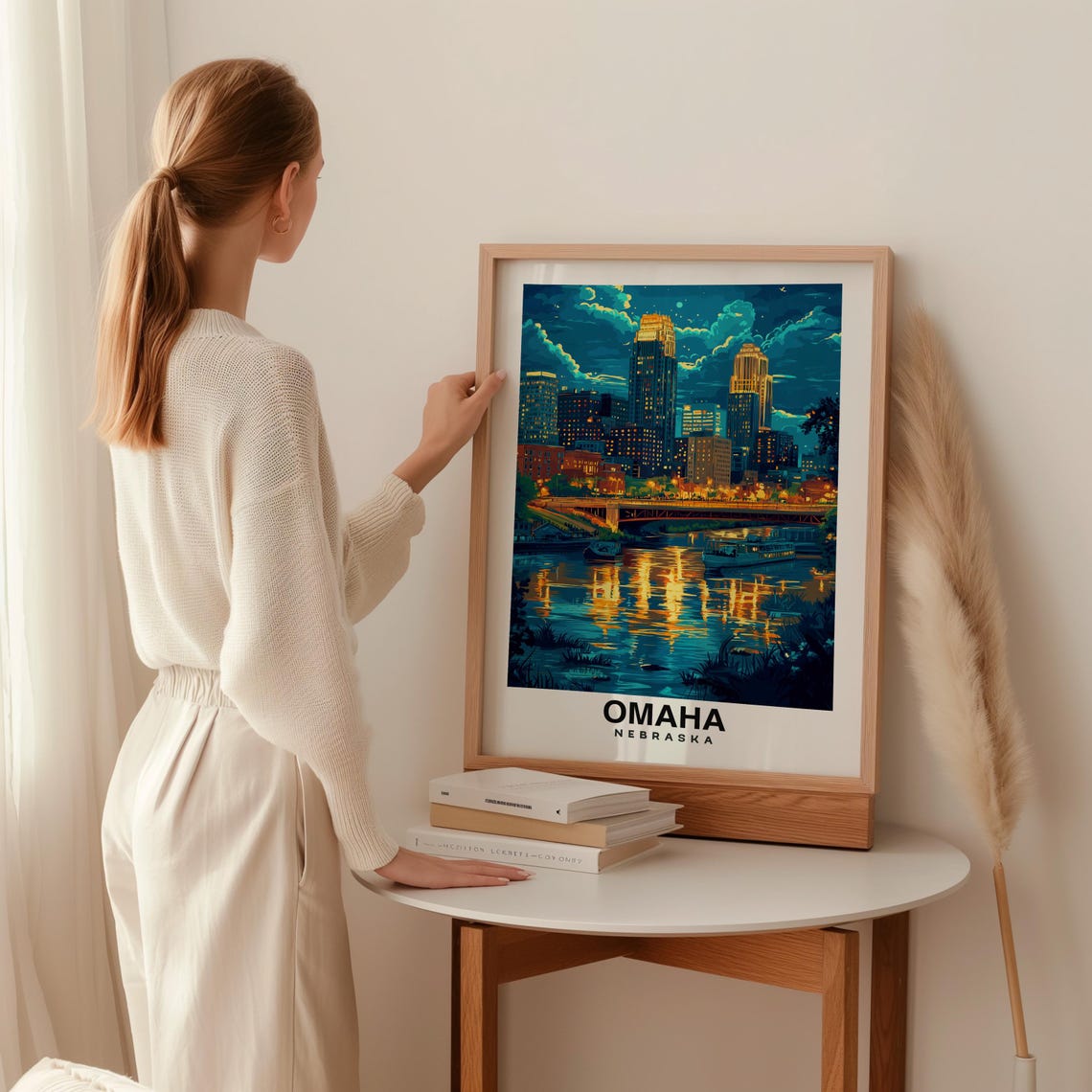 Omaha Print Nebraska Poster Travel Wall Art Cityscape Print Usa Poster Urban Art Scenic Decor Landmark Print Travel Poster - Image 2