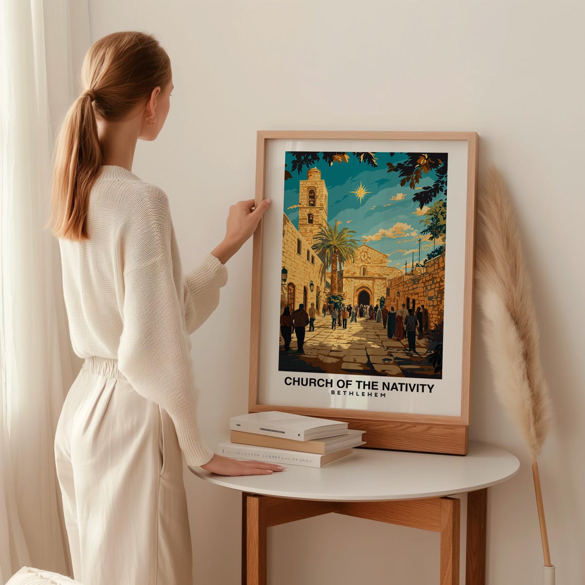 Church Of The Nativity Travel Print Wall Art Bethlehem Israel City Print Church Of The Nativity Travel Gift Wall Art - Image 2