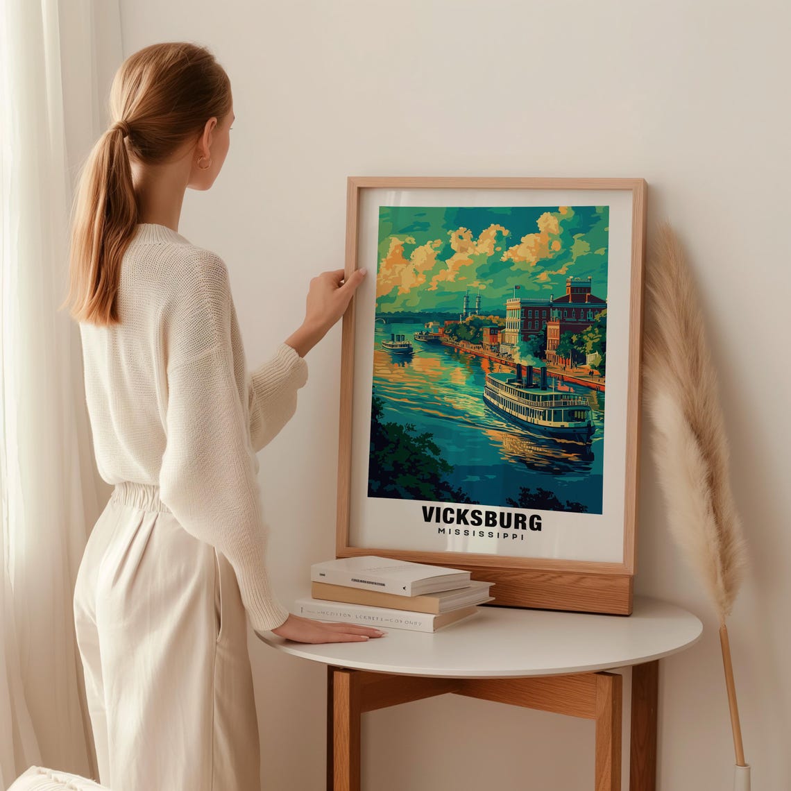 Vicksburg Print Mississippi Poster Vicksburg Views Vicksburg Art Mississippi Charm Vicksburg Beauty Historic Town Scenic Landscape - Image 2