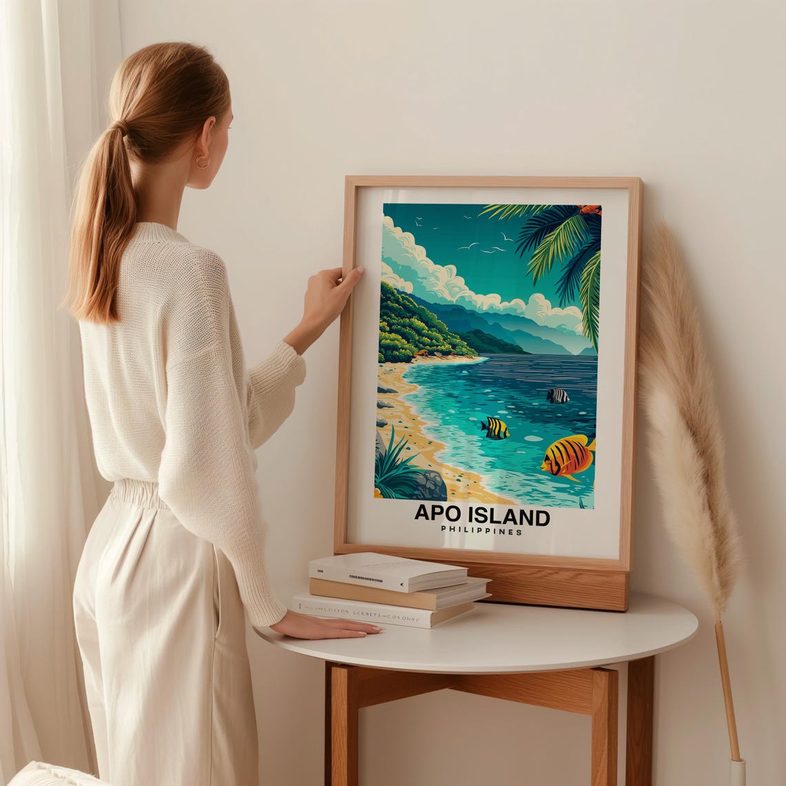 Apo Island Travel Print Wall Art Dumaguete City Philippines City Print Apo Island Travel Gift Apo Island Poster - Image 2