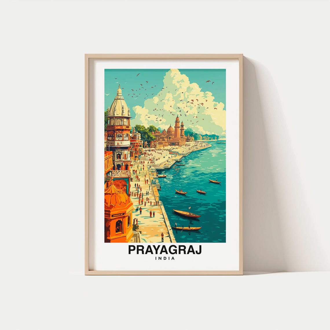 Prayagraj Travel Print Wall Art Prayagraj India City Print Prayagraj Travel Gift Prayagraj City Poster Travel Gift
