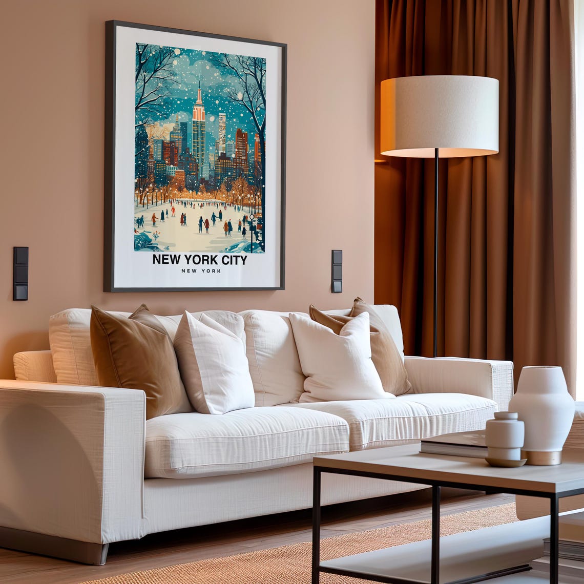 New York City Print Usa Poster Travel Wall Art Cityscape Print Urban Poster Scenic Art Landmark Decor Travel Poster Skyline Print - Image 4