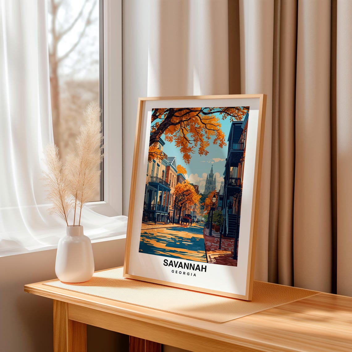Savannah Print Georgia Poster Savannah Views Savannah Art Georgia Charm Savannah Beauty Historic Town Scenic Landscape Cultural Art - Image 3