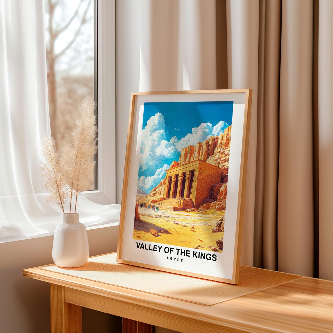 Valley Of The Kings Travel Print Wall Art Luxor Egypt City Print Valley Of The Kings Travel Gift Valley Of The Kings Poster Wall Art - Image 3