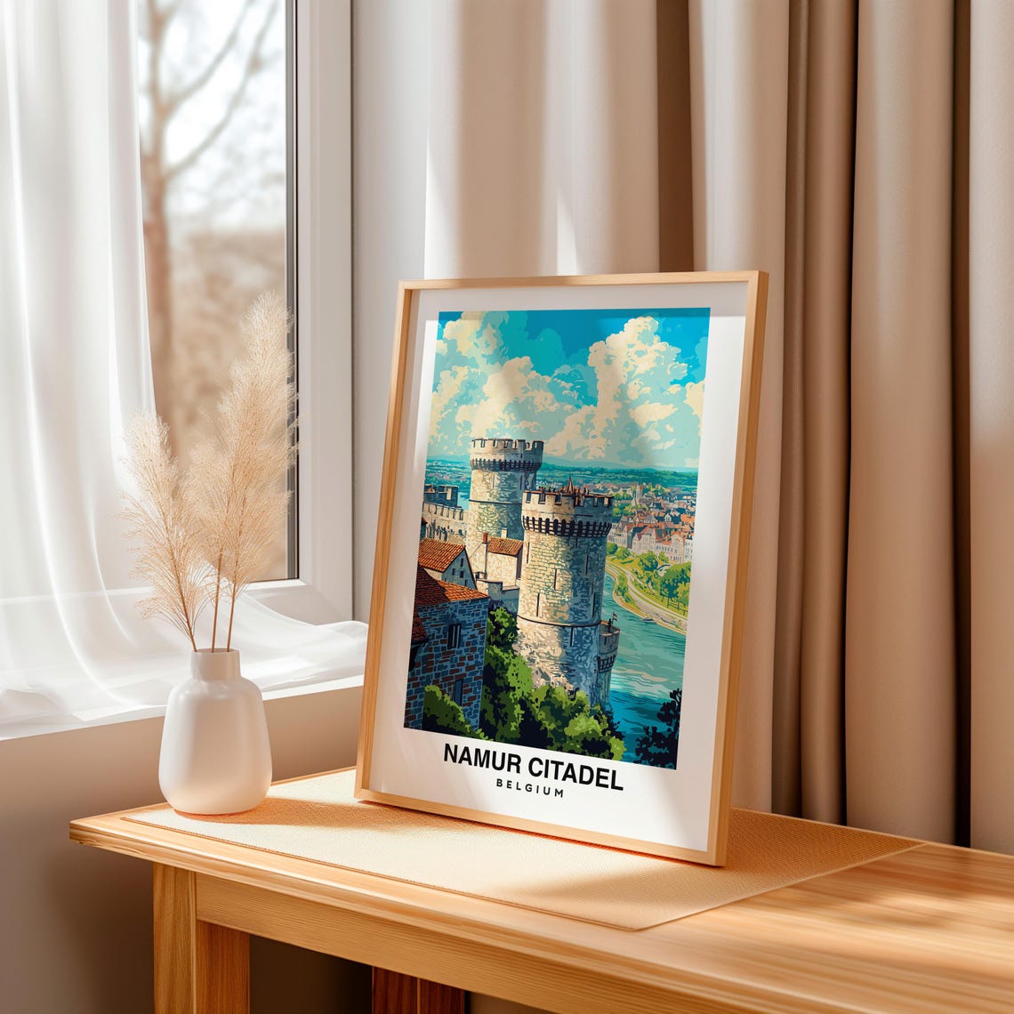 Namur Citadel Travel Print Wall Art Namur Belgium City Print Namur Citadel Travel Gift Namur Citadel Poster Wall Art - Image 3