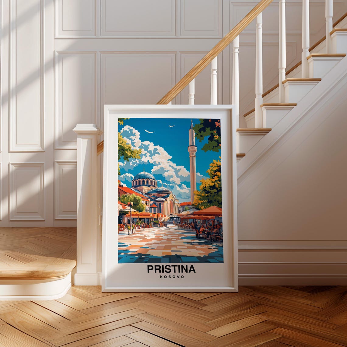 Pristina Poster Kosovo Kosovo Print Pristina Travel Gift Pristina Gift Wedding Gift Kosovo Culture Pristina Print