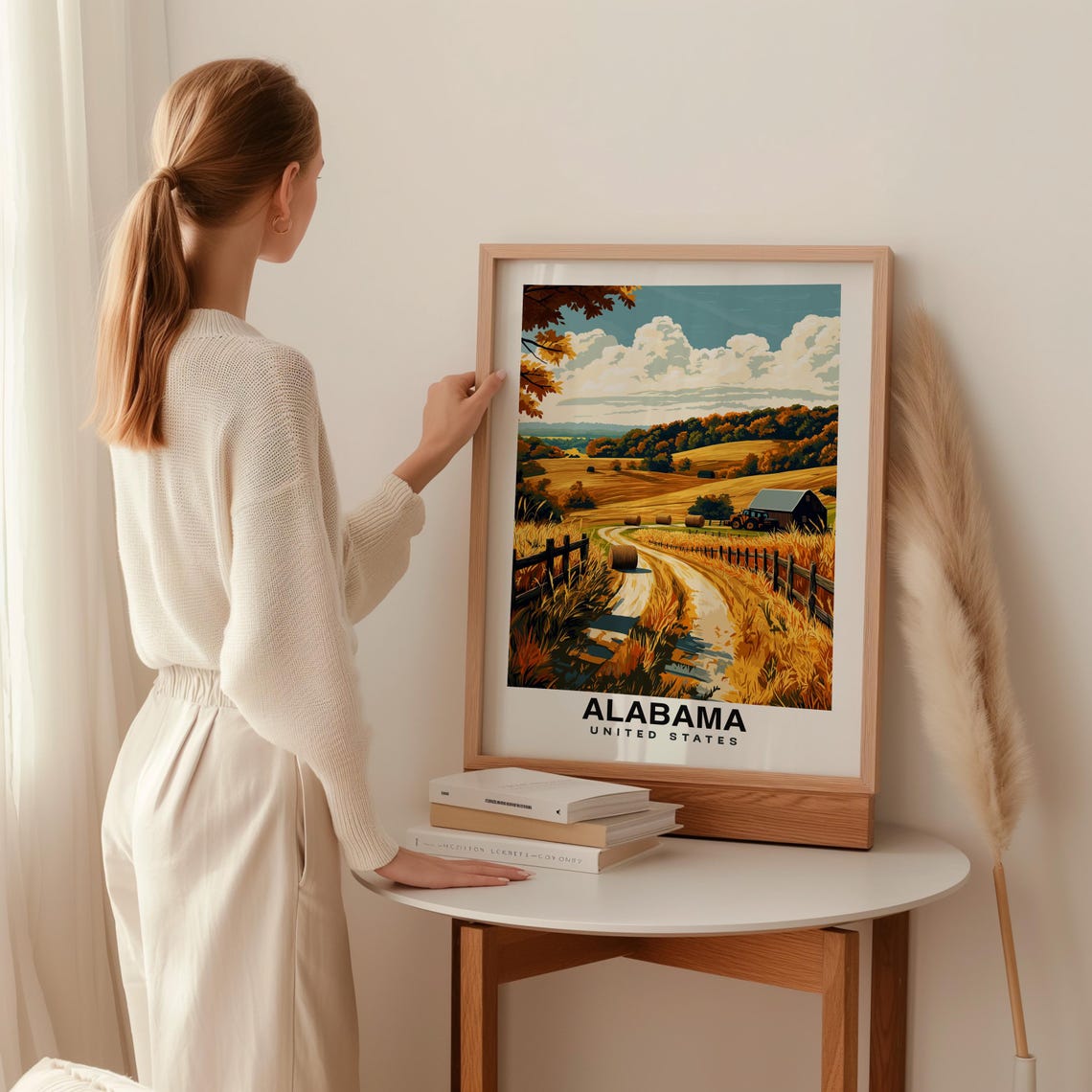 Alabama Print Usa Poster Alabama Views Alabama Art Southern Charm Alabama Beauty Historic Sites Scenic Landscape Cultural Heritage - Image 2