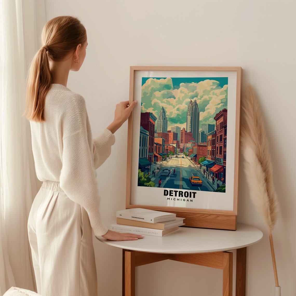 Detroit Print Usa Poster Detroit Views Detroit Skyline Detroit City Usa Charm Detroit Beauty Detroit Heritage Detroit Art - Image 2
