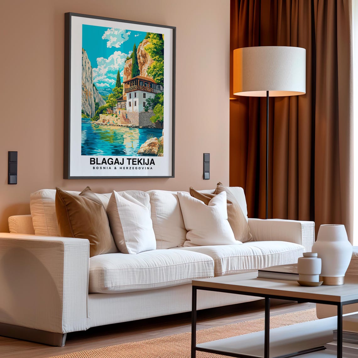 Blagaj Tekija Travel Print Wall Art Blagaj Bosnia And Herzegovina City Print Blagaj Tekija Travel Gift Blagaj Tekija Poster Wall Art - Image 4