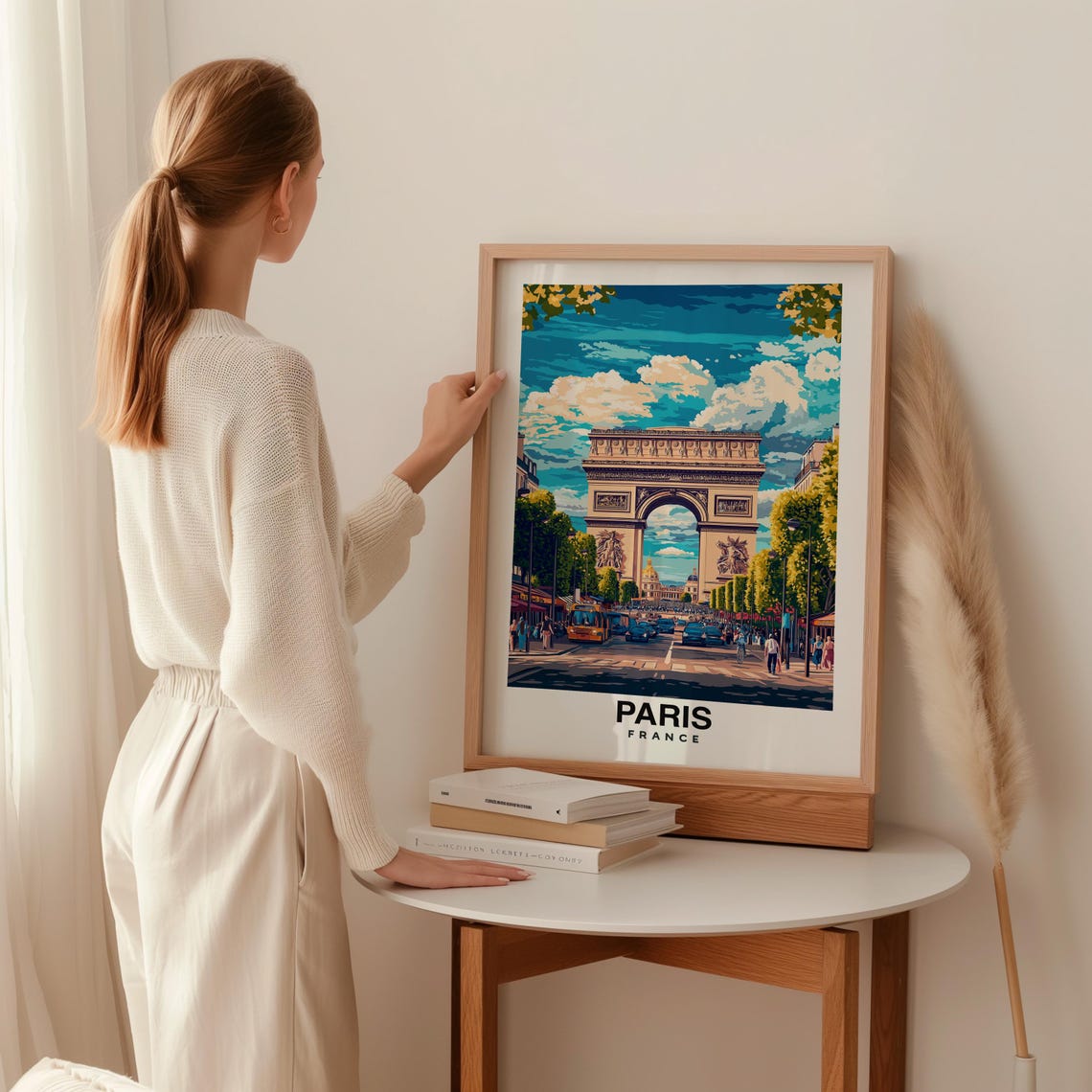 Paris Print France Poster Travel Wall Art Cityscape Print Scenic Art Landmark Decor Eiffel Tower View Urban Landscape Travel Poster - Image 2