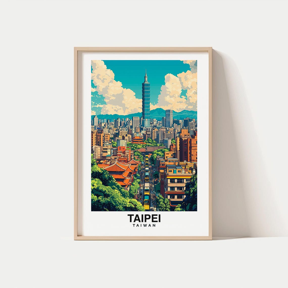 Taipei Print Taiwan Poster Taipei Views Taipei Art Taiwan Charm Taipei Beauty Urban Heritage Scenic Landscape Cultural Hub