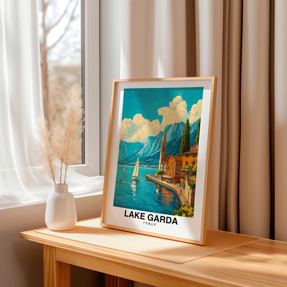 Lake Garda Wall Art Italy Italy Print Lake Garda Travel Gift Lake Garda Poster Birthday Gift Italian Culture - Image 3