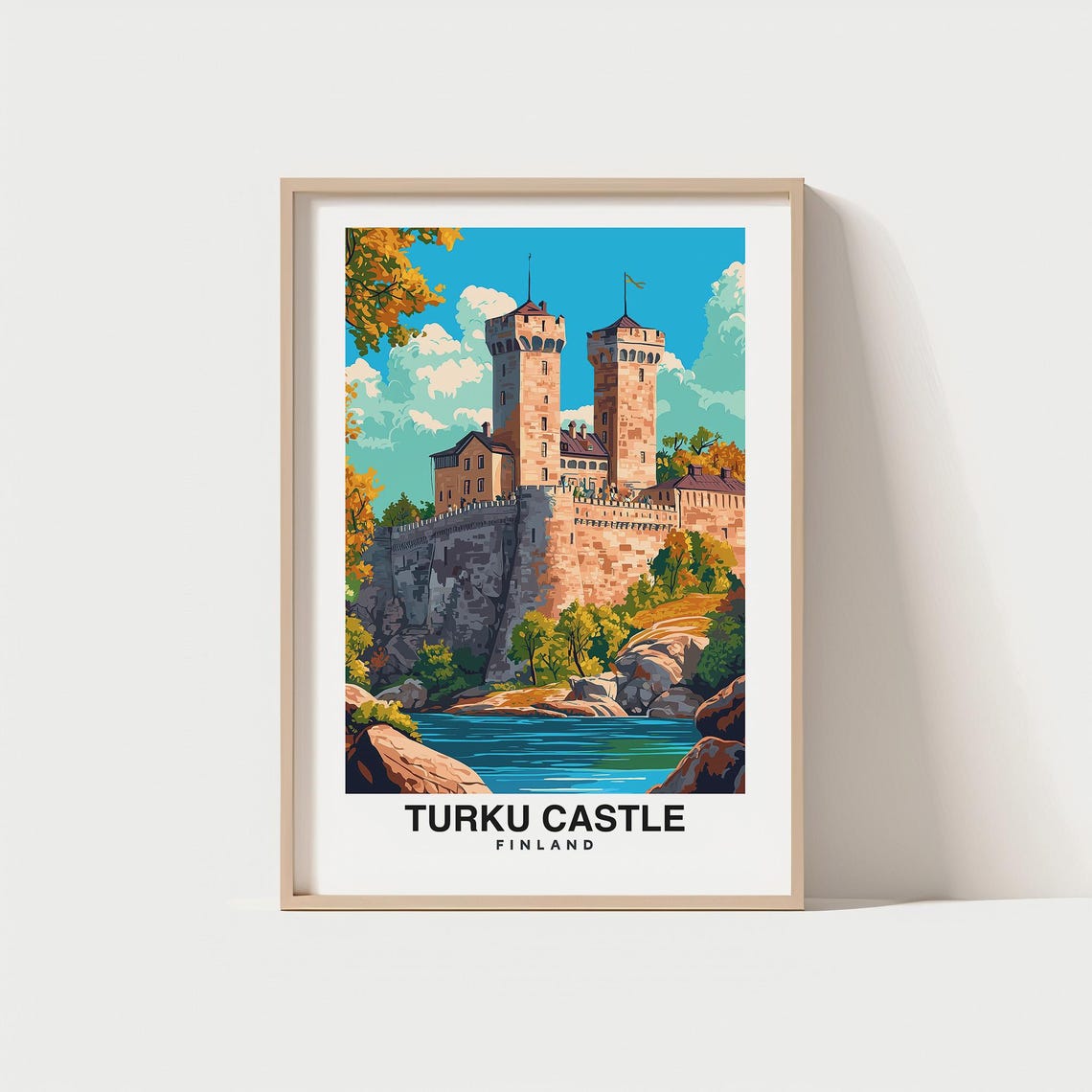 Turku Castle Travel Print Wall Art Turku Finland City Print Turku Castle Travel Gift Turku Castle Poster Travel Gift