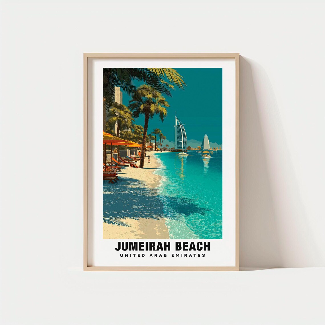 Jumeirah Beach United Arab Emirates Sail Hotel Palm Shores Poster