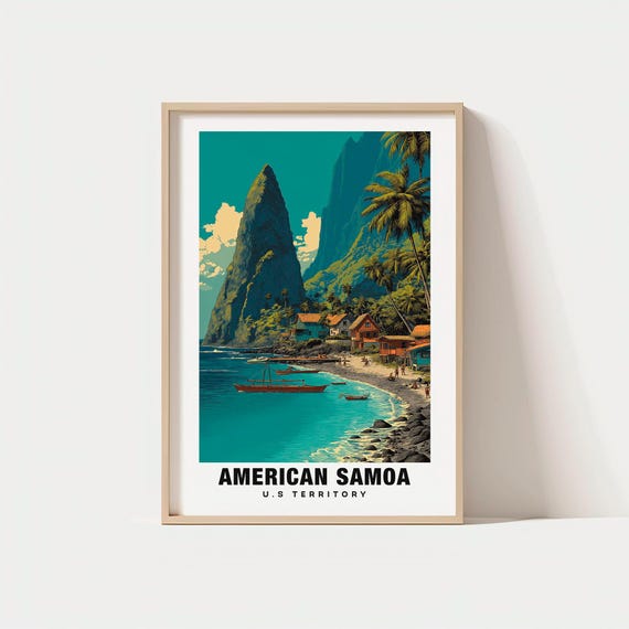Samoa Print Poster Art Pacific Paradise Beauty Scenic