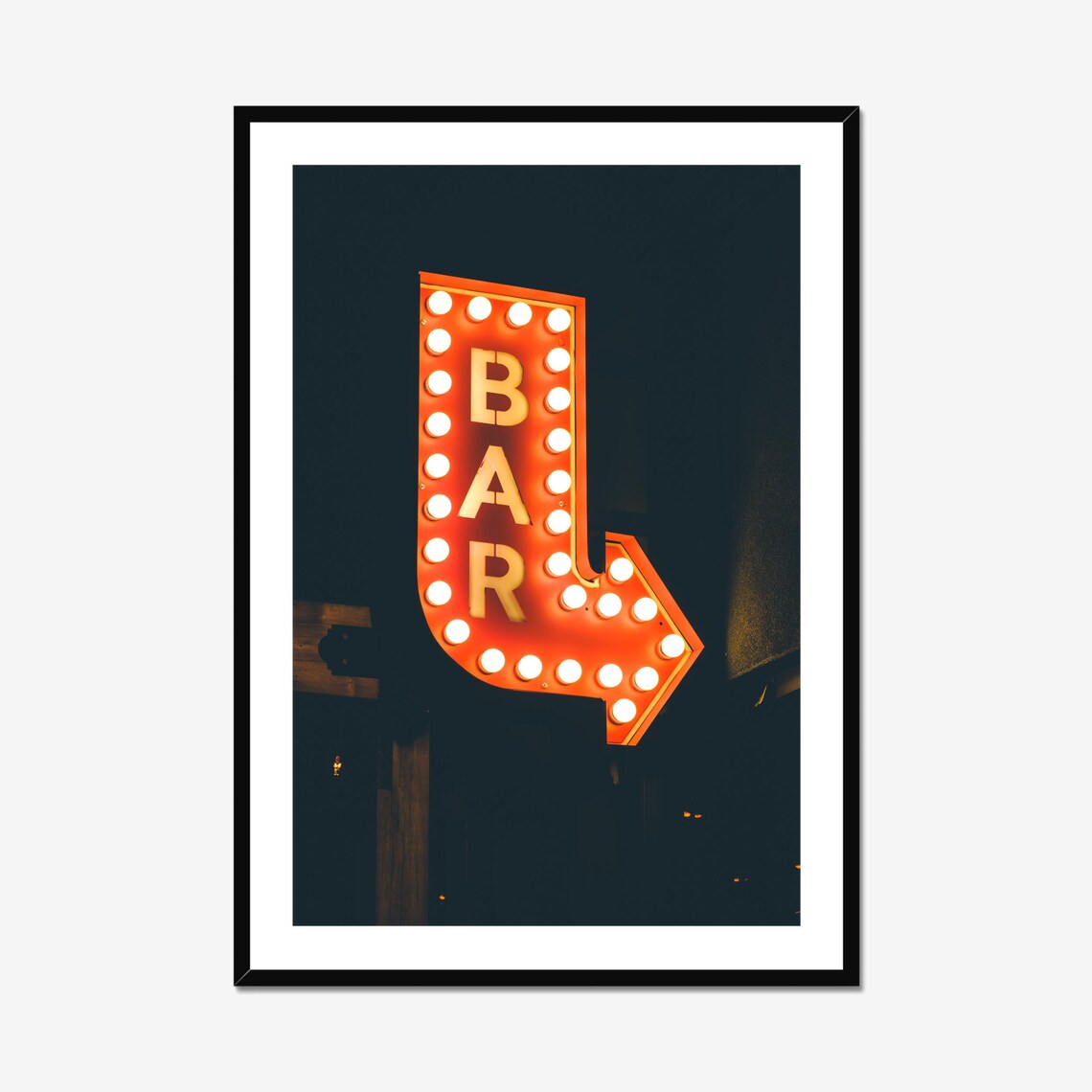 Neon Bar Sign, Vintage Retro Bar Decor