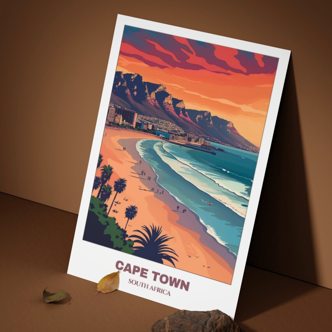Cape Town Travel Poster South Africa Travel Poster Print Wall Art Cape Town Painting Home Decor Cape Town Trip - Image 3