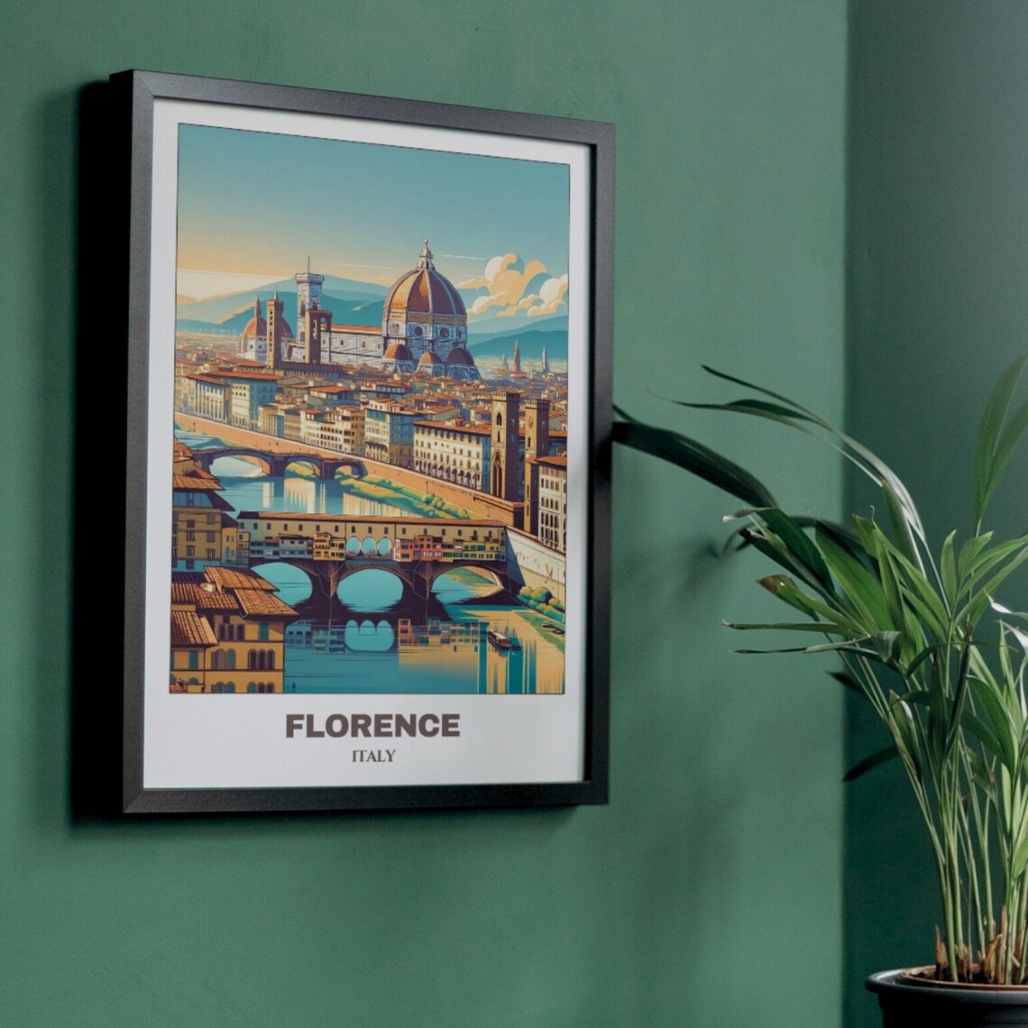 Florence Italy Travel Poster, Cityscape Painting Print - Image 5