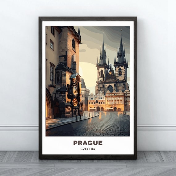 Prague Travel Print, Czech Republic City Poster