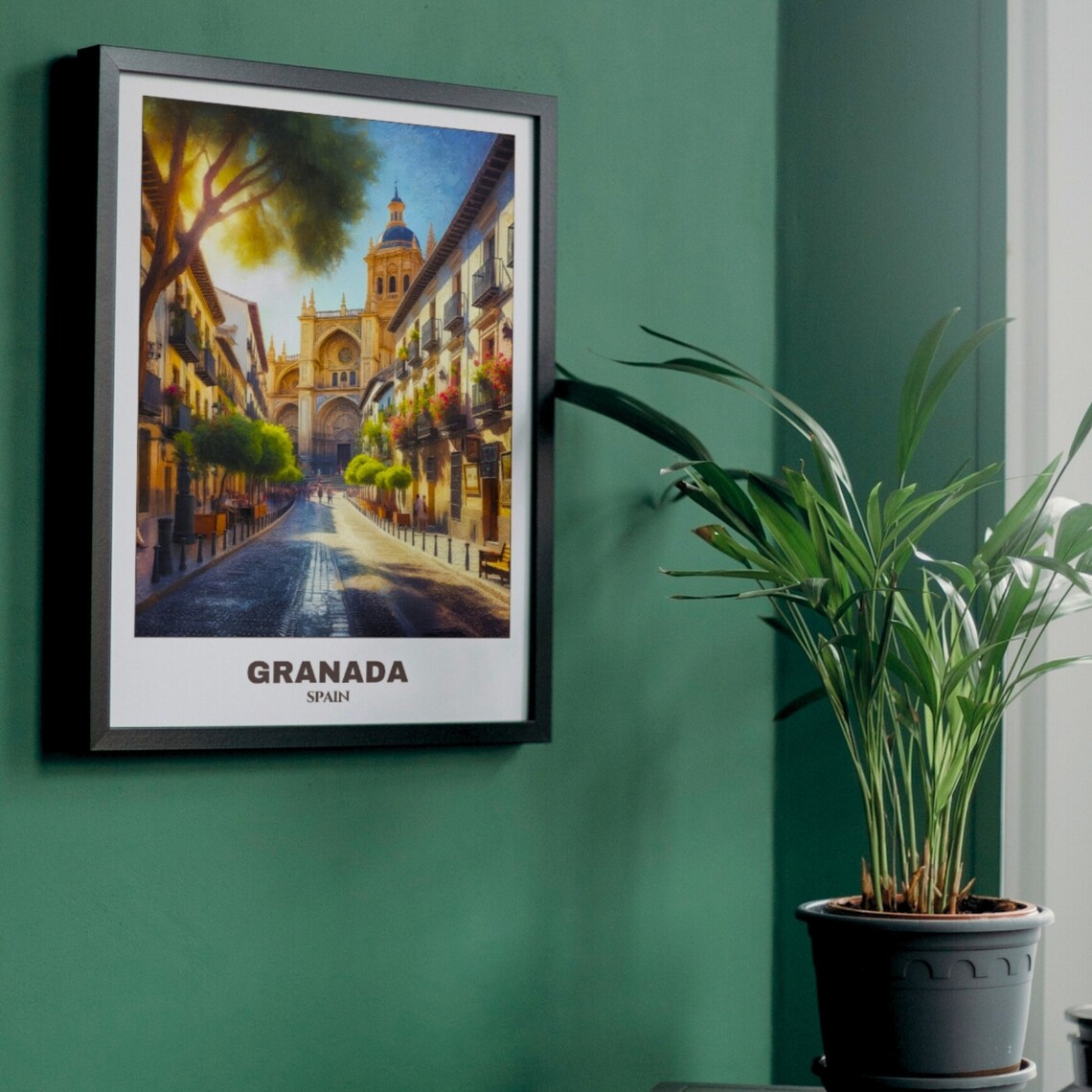 Granada Travel Poster, Spain Cityscape Art Print - Image 4