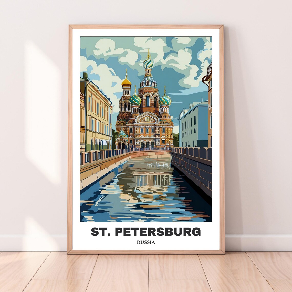 St Petersburg Travel Poster, Russia Cityscape Art Print - Image 3