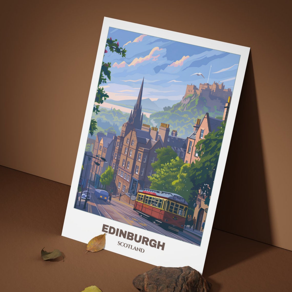 Edinburg Travel Poster Scotland Travel Poster Edinburg Painting Print Wall Art Scotland Home Decor Edinburg Print - Image 4