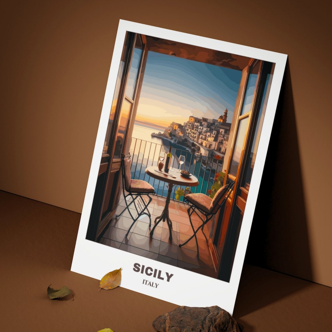 Sicily Travel Poster Italytravel Poster Sclypainting Cityscape Painting Wall Art Home Decor Italy Trip Travel Lovers Gift - Image 4