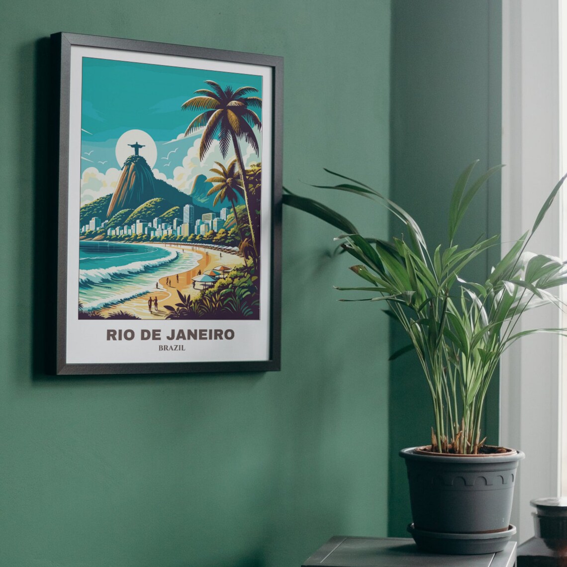 Rio De Janeiro Travel Poster, Cityscape Art Print - Image 5