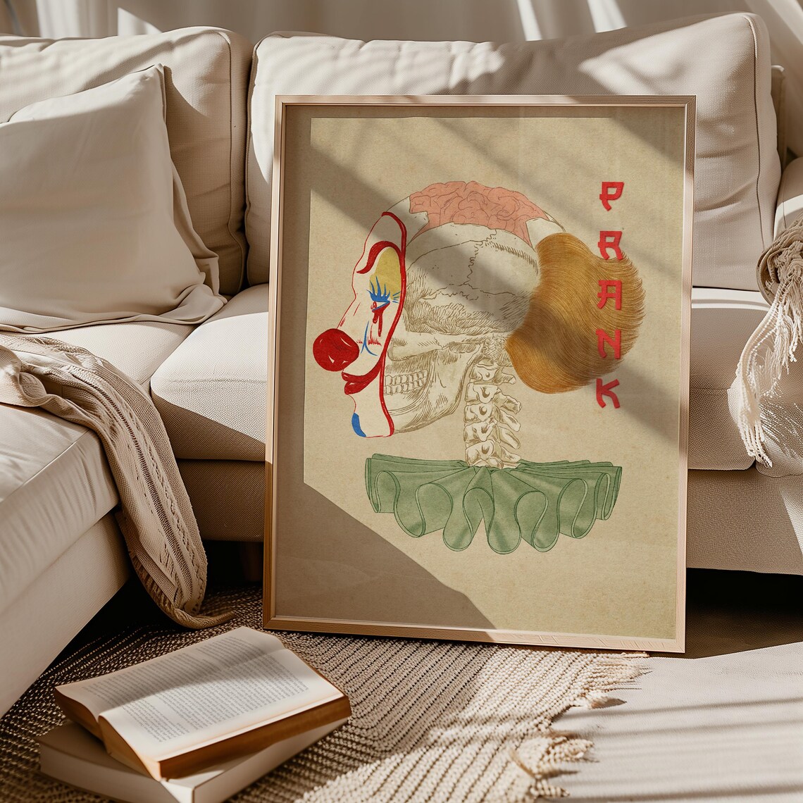 Quirky Clown Anatomy Vintage Style Art Print - Image 2