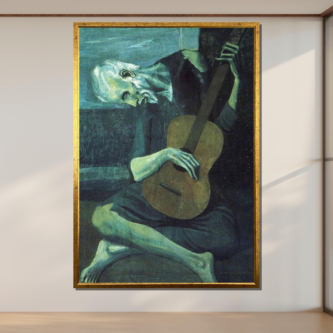 Picasso The Old Guitarist Blue Period Blind Musician Classic Art Poster - Image 2