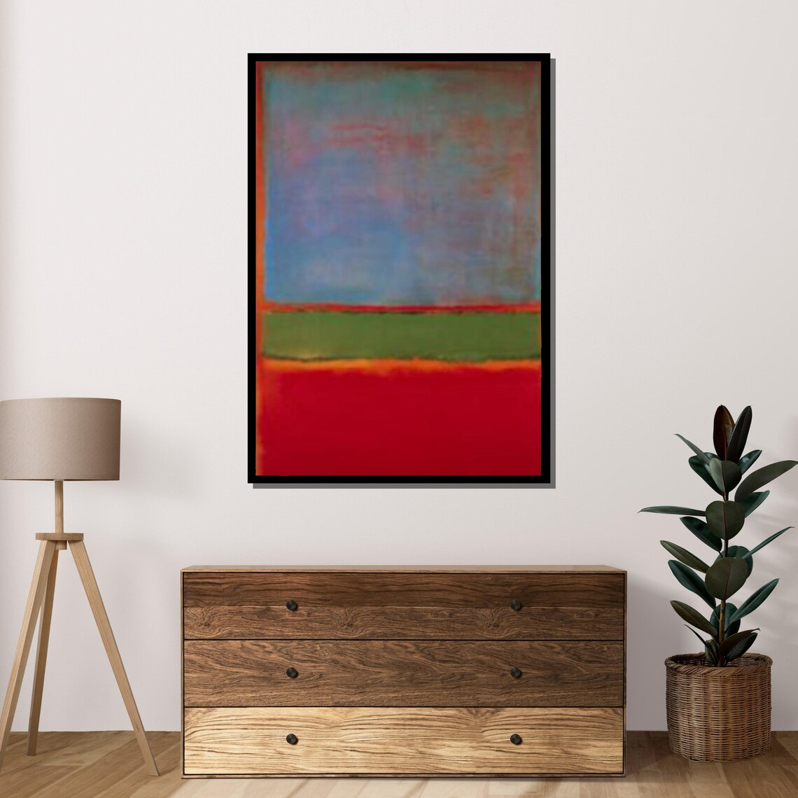 Abstract Color Field Painting Blue Green Red Modern Minimalist Poster - Image 4