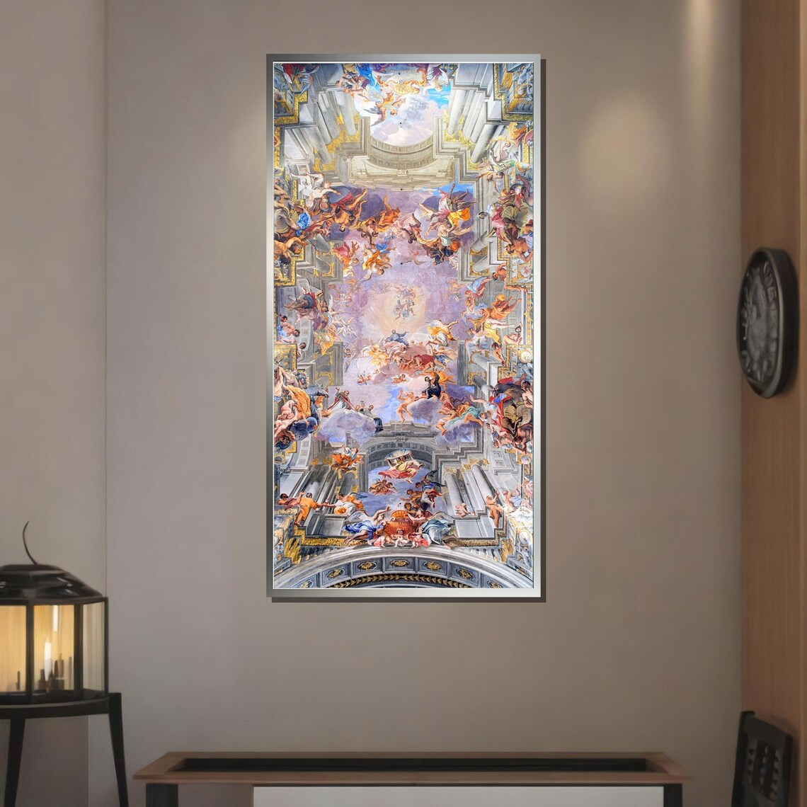 Baroque Ceiling Fresco Angels In Heaven Ornate Church Art Rome Wall Poster - Image 3