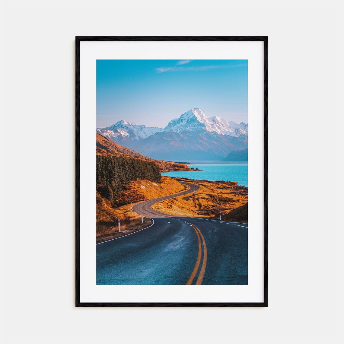 Mount Cook Colorful Travel Poster Print, City Map